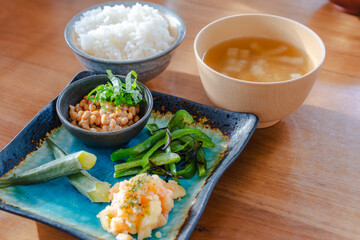 Healthy Japanese breakfast
