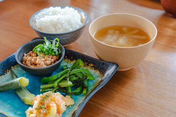 Healthy Japanese breakfast
