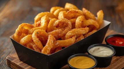 fried onion rings in breadcrumbs