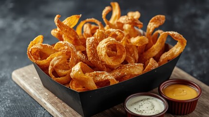 fried onion rings in breadcrumbs