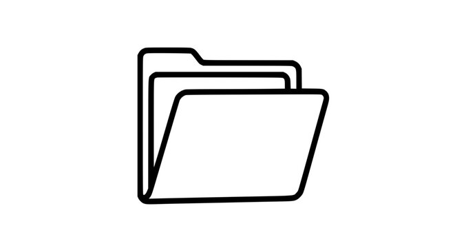 Memo folder black white icon