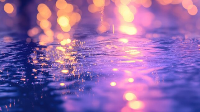 A body of water with a purple hue