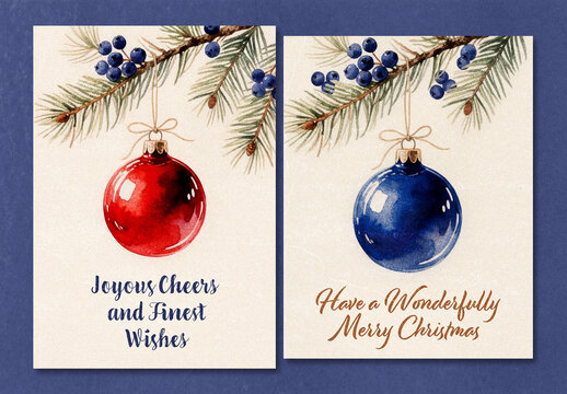 Classic Holiday Invitation Template Set