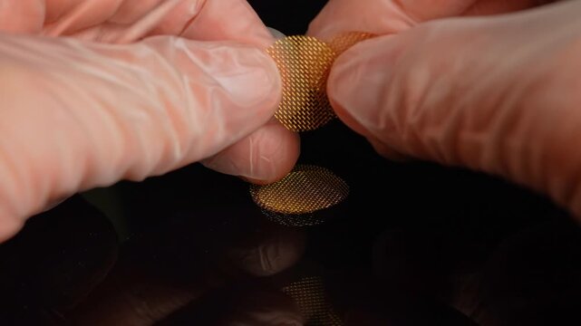 Making Fentanyl smoking pipe filter with Stem Kit Brass screens. Preparation for safe smoking or consumption of Fentanyl, Cocaine, Crystal meth or Crack Cocaine.
