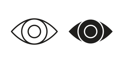 Eyes icon in doodle and stroke style.