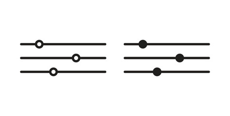 Filter Button icon in doodle and stroke style.