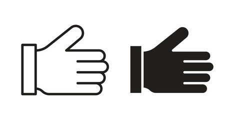Hand icon in doodle and stroke style.