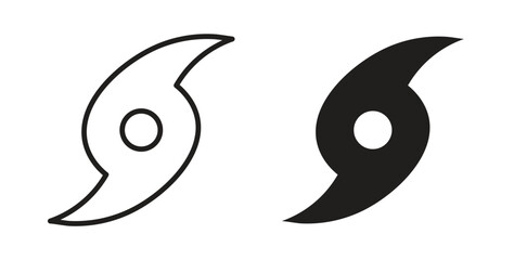 Hurricane icon in doodle and stroke style.