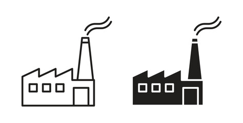 Industry icon in doodle and stroke style.