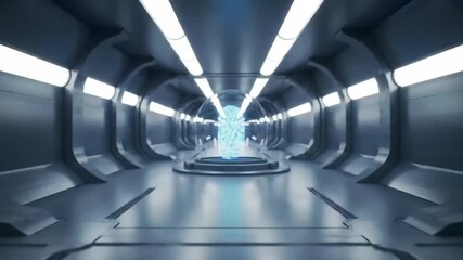 Digital rendering of a futuristic Medivault chamber with a glowing central core - Powered by Adobe