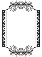 Hand Drawn Baroque Ornamental Border Art Deco