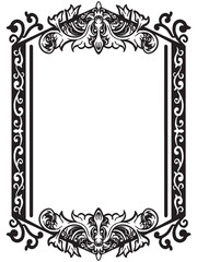 Hand Drawn Luxury Decorative Filigree Outlines Artwork