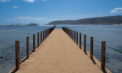 Scenic pier at Ba&iacute;a das Gatas, S&atilde;o Vicente - Cape Verde