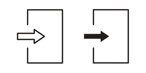 Log in icon in line design. Simple icon vector