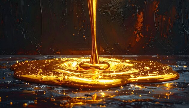 Melted Gold Pour Concept 