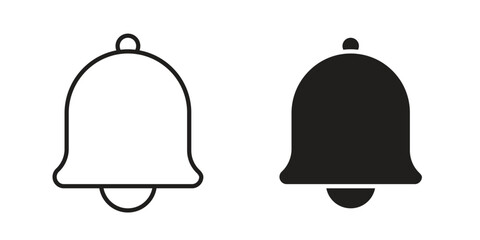 Notification icon in line design. Simple icon vector