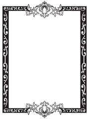 Hand Drawn Old Fashioned Ornamental Border Outlines