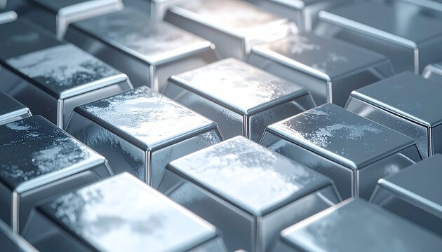 Silver Bars with Cool Lighting