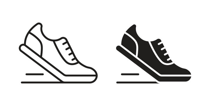 Shoes icon in line design. Simple icon vector