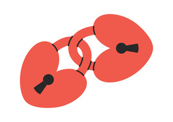 Love locks Valentines day sticker