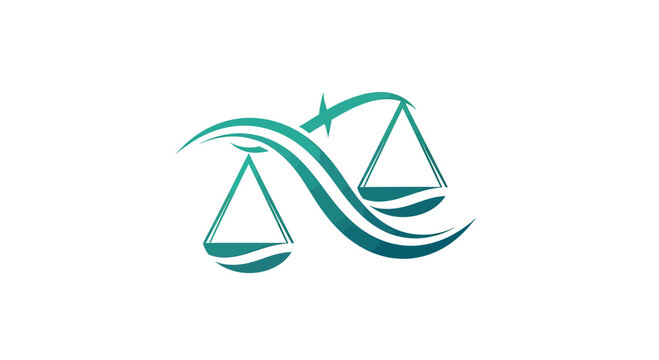 Abstract Elegant Artwork Depicting Justice And Balance In Modern, Contemporary Style