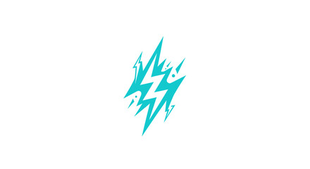 Obraz premium Abstract Energy Symbol Design With Geometric Lightning Bolt Aesthetic Appearance