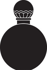 Isolated Luxury Perfume Bottle Silhouettes Stock Illustration of Simple Round Cosmetics Shape