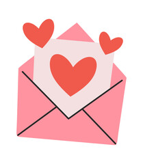 Greeting envelop Valentines day sticker