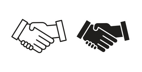 Obraz premium Partnership icons, vector symbols. filled flat sign