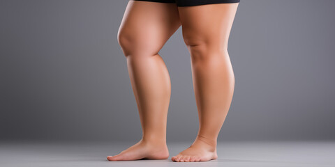 womens legs with lip edema