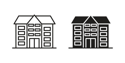 Real estate icons, vector symbols. filled flat sign