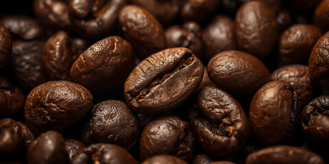 Close-Up of Roasted Coffee Beans