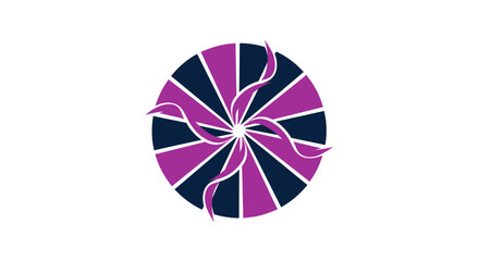 Obraz premium Abstract Geometric Design With Purple Pattern And Circular Shape Formation