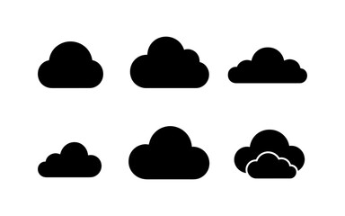 Silhouette cloud collection: minimalistic black shapes for design