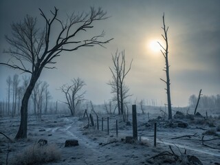 Nuclear Winter Aftermath: Frosted Fields