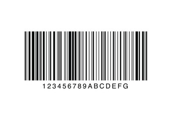 Code 128 barcode isolated on white background. Vector