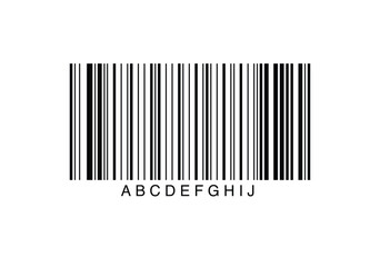 Code 128 barcode isolated on white background. Vector