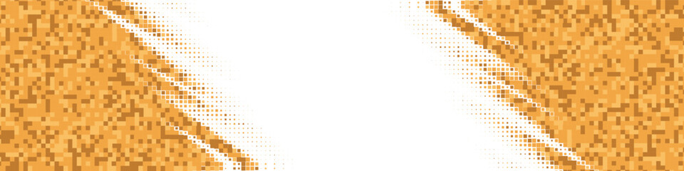 Obraz premium Orange Halftone Rough Edge Vector Border for Modern Poster Frames, Creative Flyer Backgrounds, Bold Graphic Layouts, Trendy Design Elements