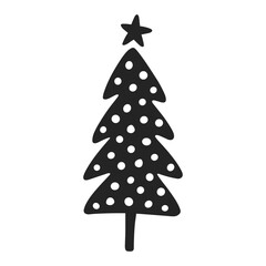 Christmas tree cute drawing