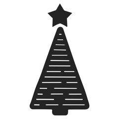Christmas tree doodle scribble drawing