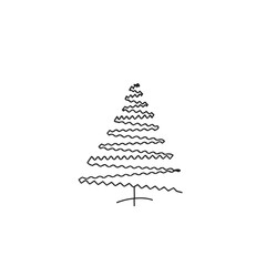 Christmas tree doodle scribble drawing