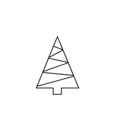 Fototapeta premium Christmas tree doodle scribble drawing