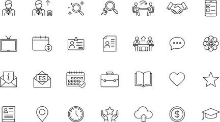 Hand drawn doodle icon set vector illustration