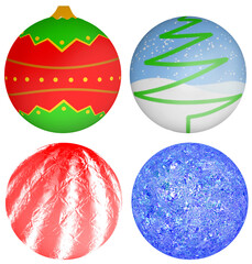 Christmas tree decorations. Christmas balls. Holiday decorations.