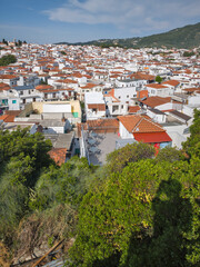 Obraz premium Panorama of The town of Skiathos, Sporades, Thessaly, Greece
