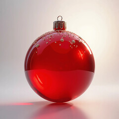 red christmas ball isolated