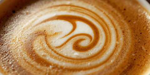 Fototapeta premium Swirling Latte Art Close-Up