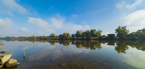 Fog Burning Off the Sacramento River in Fall 