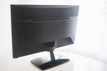 Designer computer monitor seen from behind