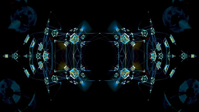 Futuristic Symmetrical Geometric Network